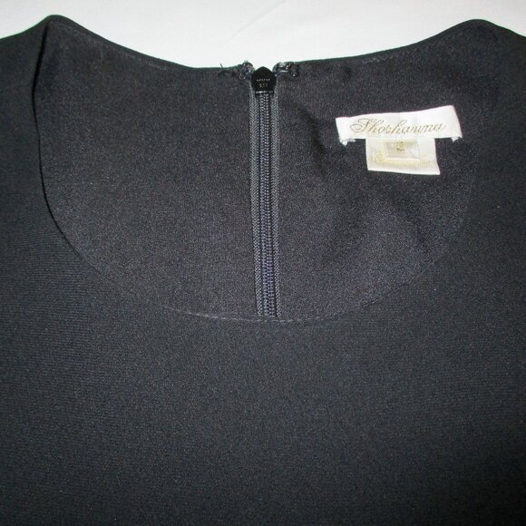 SHOSHANNA Black Lined Short Sleeve Oleh Dress With Grommets - Picture 7 of 7